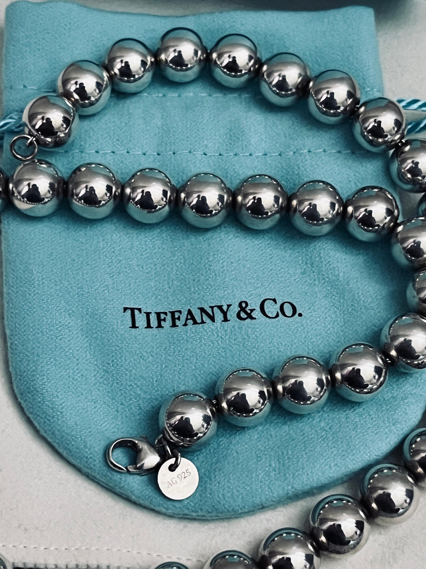 Tiffany HardWear Silver Call Necklace - Closeup