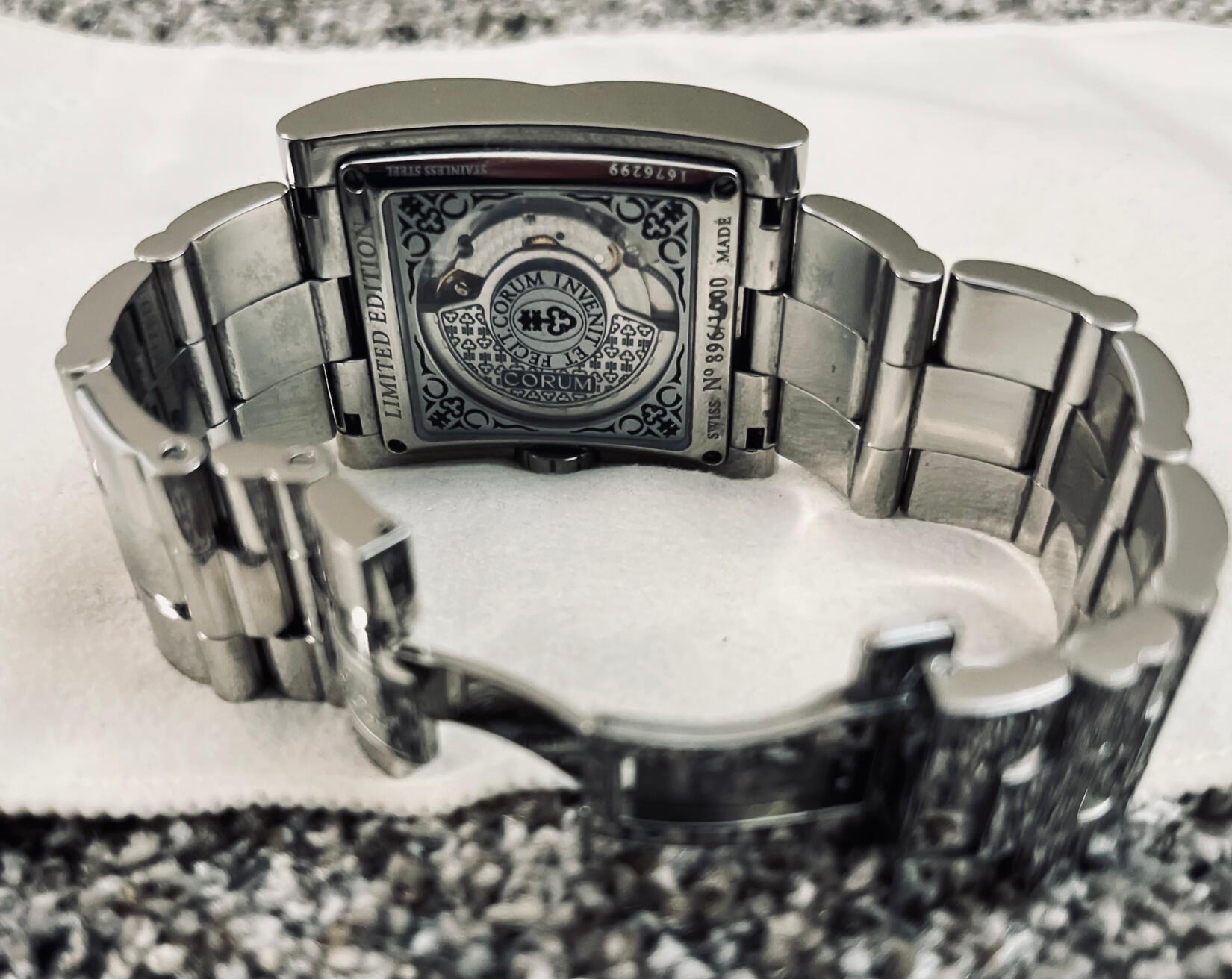 Corum Severus Stainless Steel Automatic Swiss Watch back