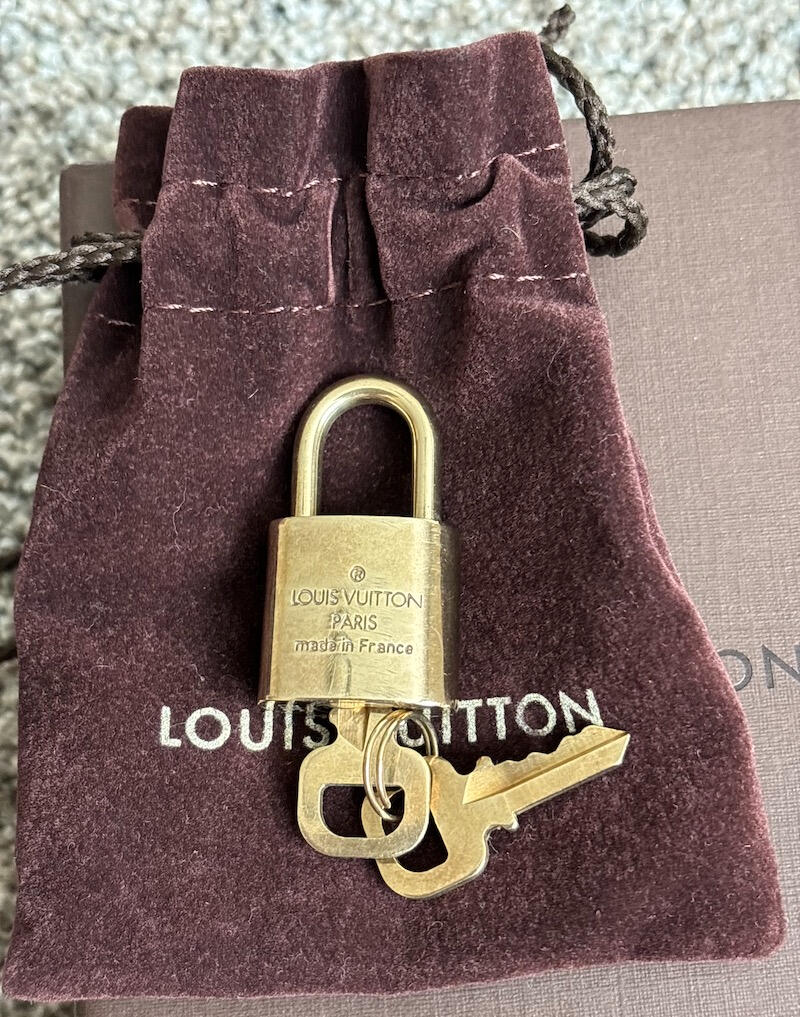 Louis Vuitton padlock and key set