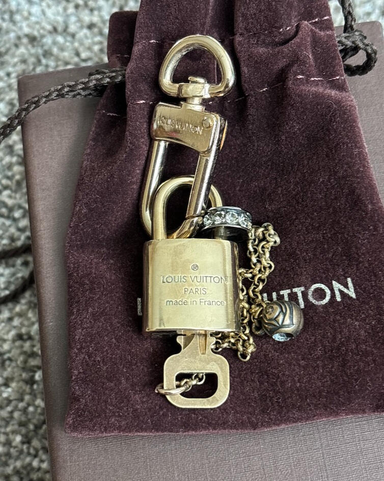 Louis Vuitton padlock and key set