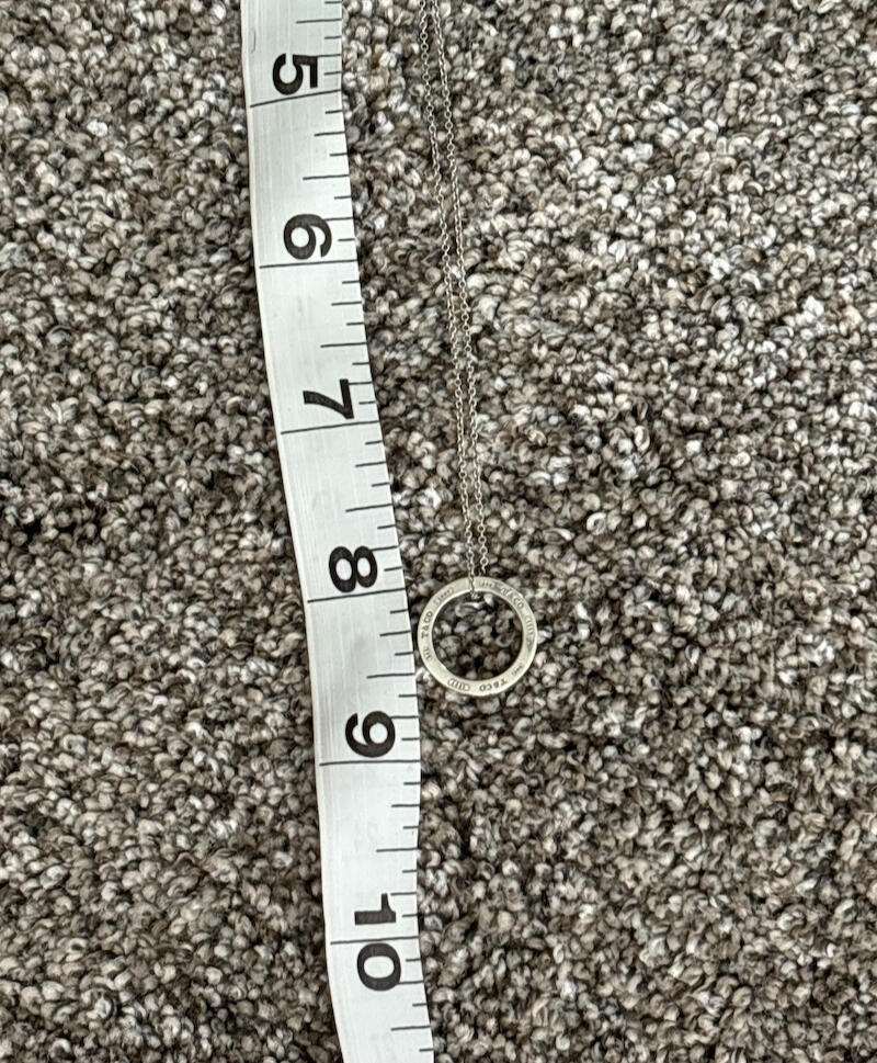 Tiffany & Co 1837 Round Circle Ring Necklace Pendant