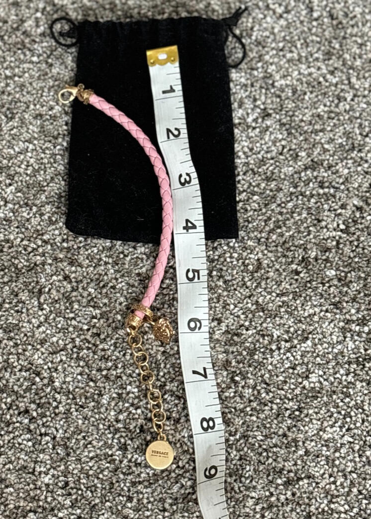 Versace Leather Charm Bracelet