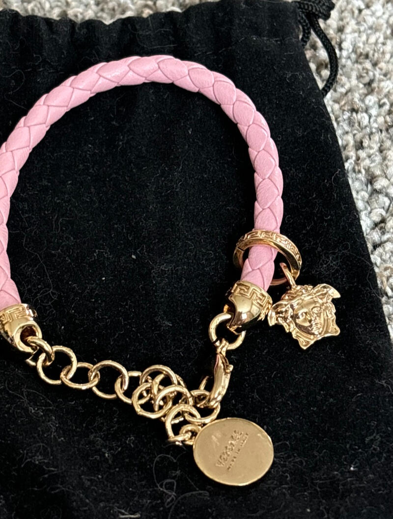 Versace Leather Charm Bracelet