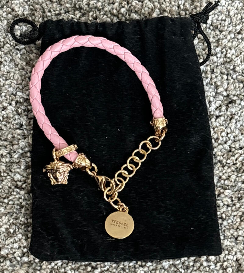 Versace Leather Charm Bracelet