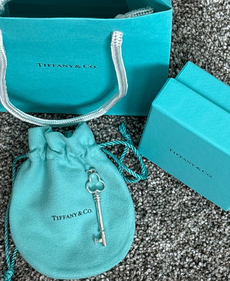 Tiffany & Co. Sterling Silver Large Clover Key Pendant